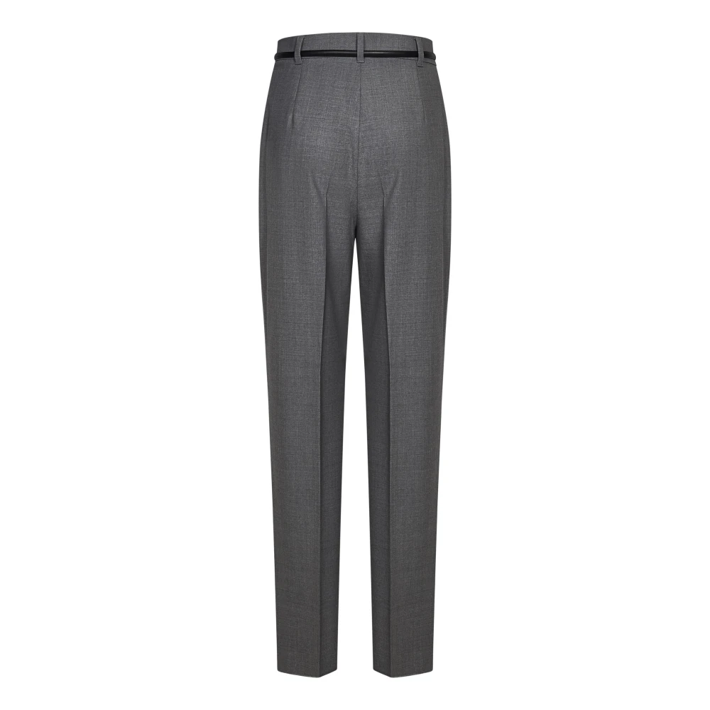 Max Mara Elegante Grijze Wollen Broek Gray Dames