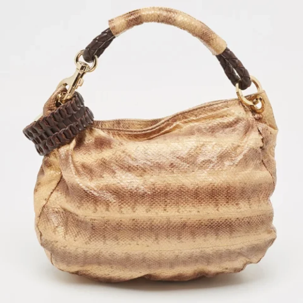 Jimmy Choo Pre-owned Fabric handbags Beige Dames