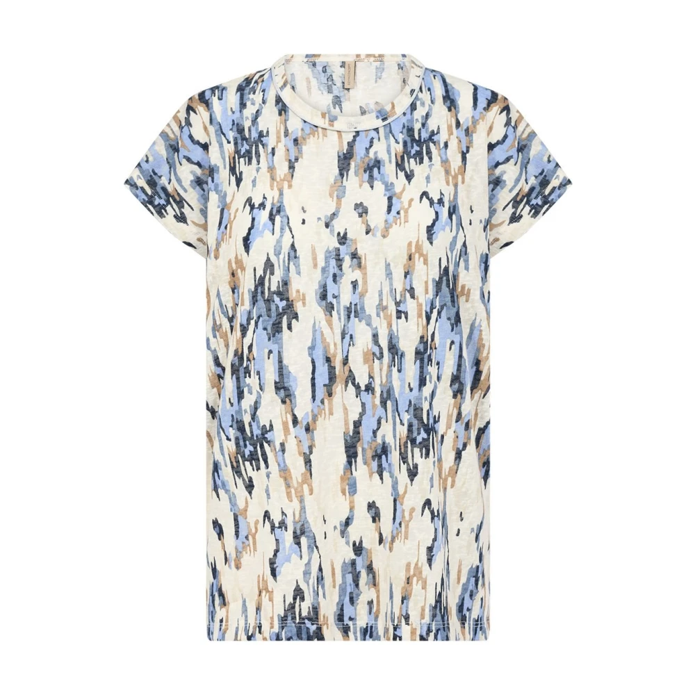 Soyaconcept Abstract Print Shirt Blauw Multicolor Dames