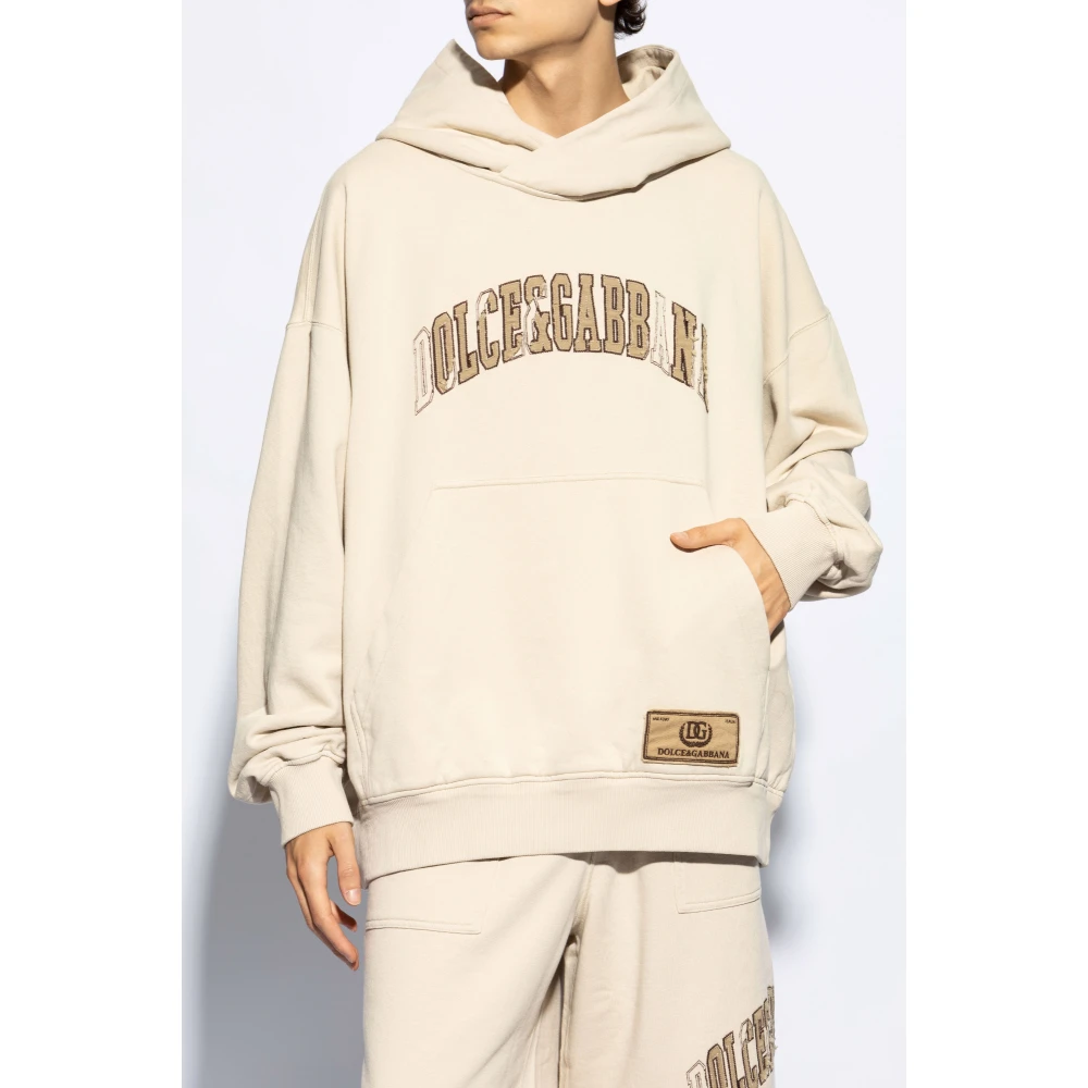 Dolce & Gabbana Sweatshirt met print Beige Heren