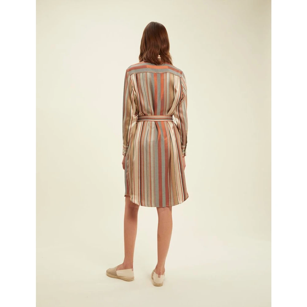 Ines De La Fressange Paris Amour camel gestreepte jurk Multicolor Dames