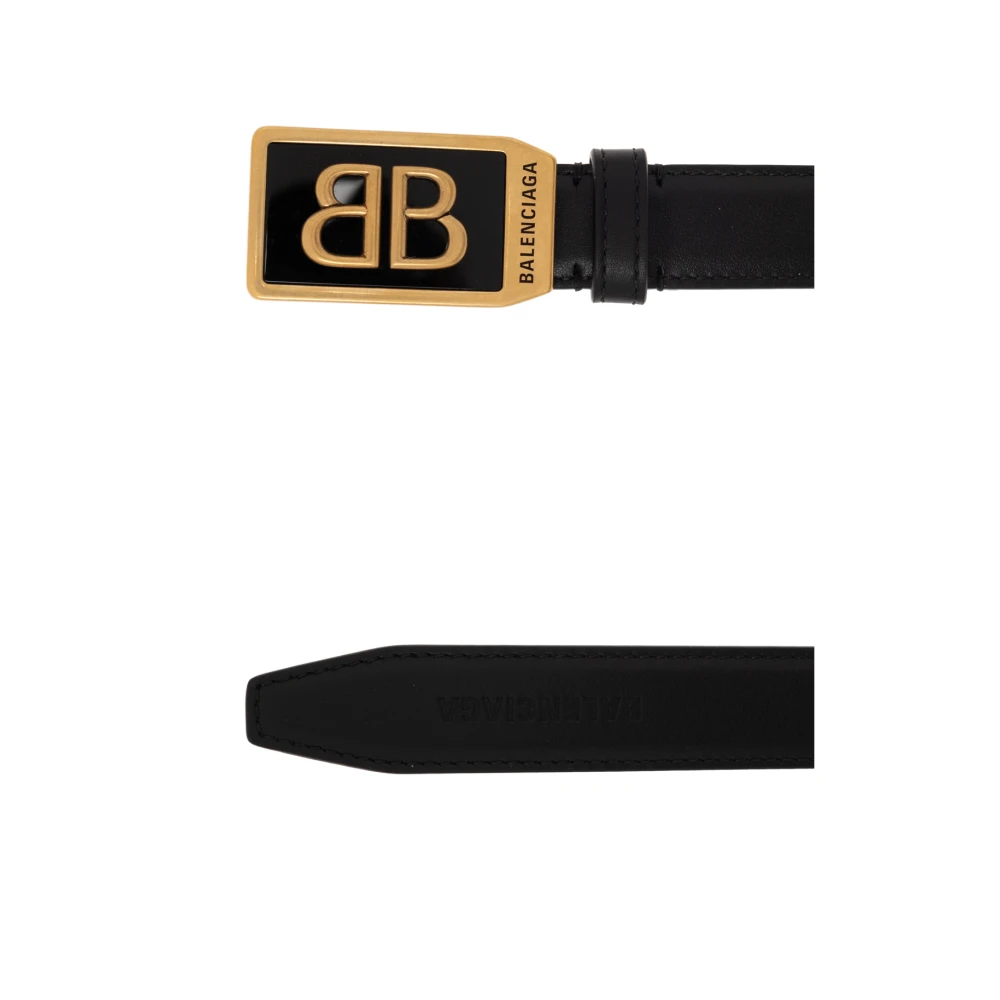 Balenciaga Leren riem Black Dames