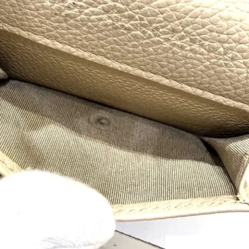 Jimmy Choo Pre-owned Leather wallets Beige Dames