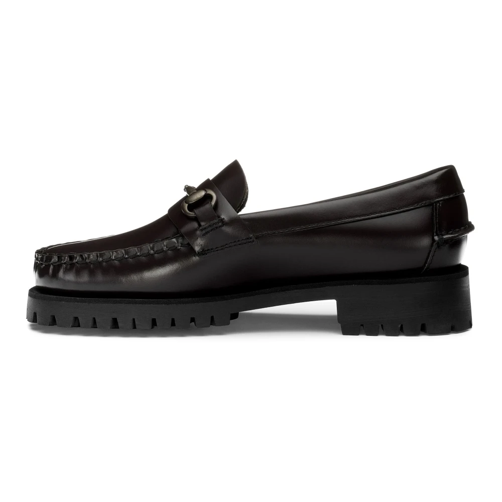 Sebago Women's Black Loafers, 4 Uk, Joe Lug Moccasin