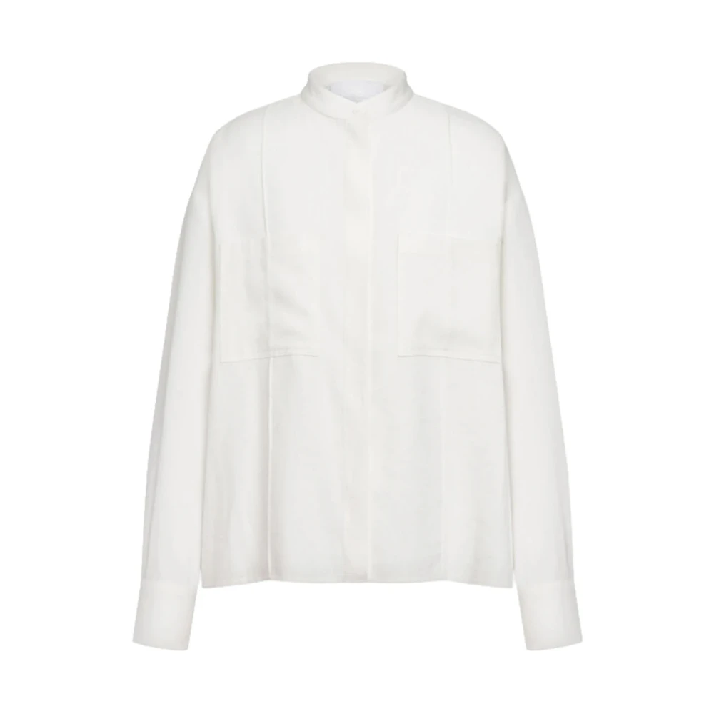 Dondup Women's White Regular-Fit Gabardine Shirt - Shirts - L - Blouses & Shirts