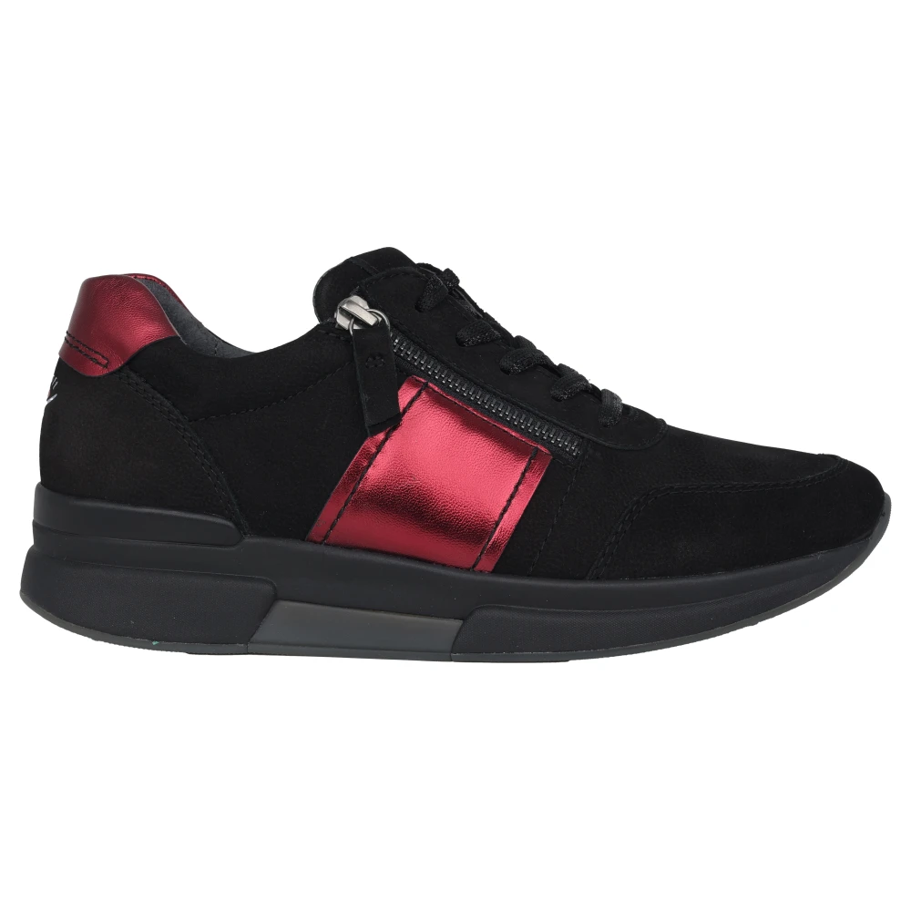 Gabor Rollende Sneaker Dames Schoenen Zwart