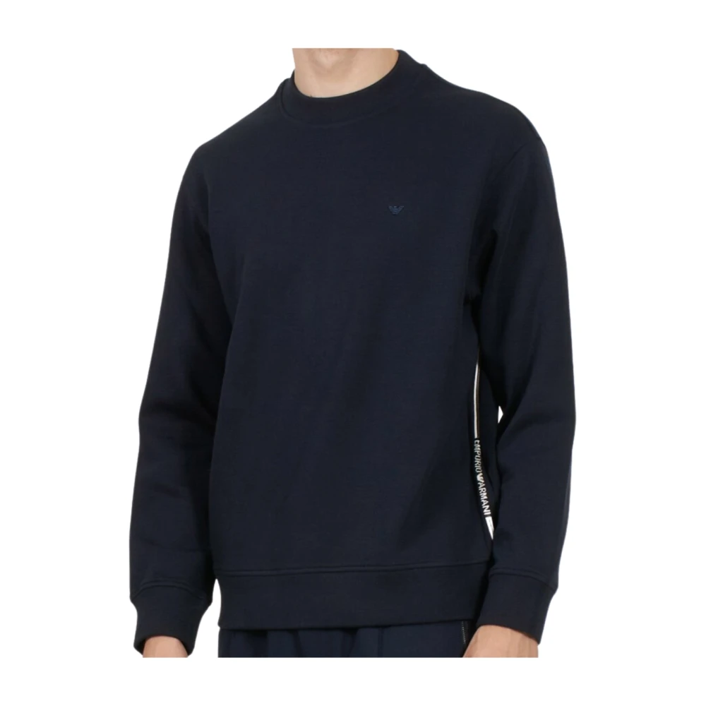 Emporio Armani Sweater met contrasterend logo en geborduurde adelaar Black Heren