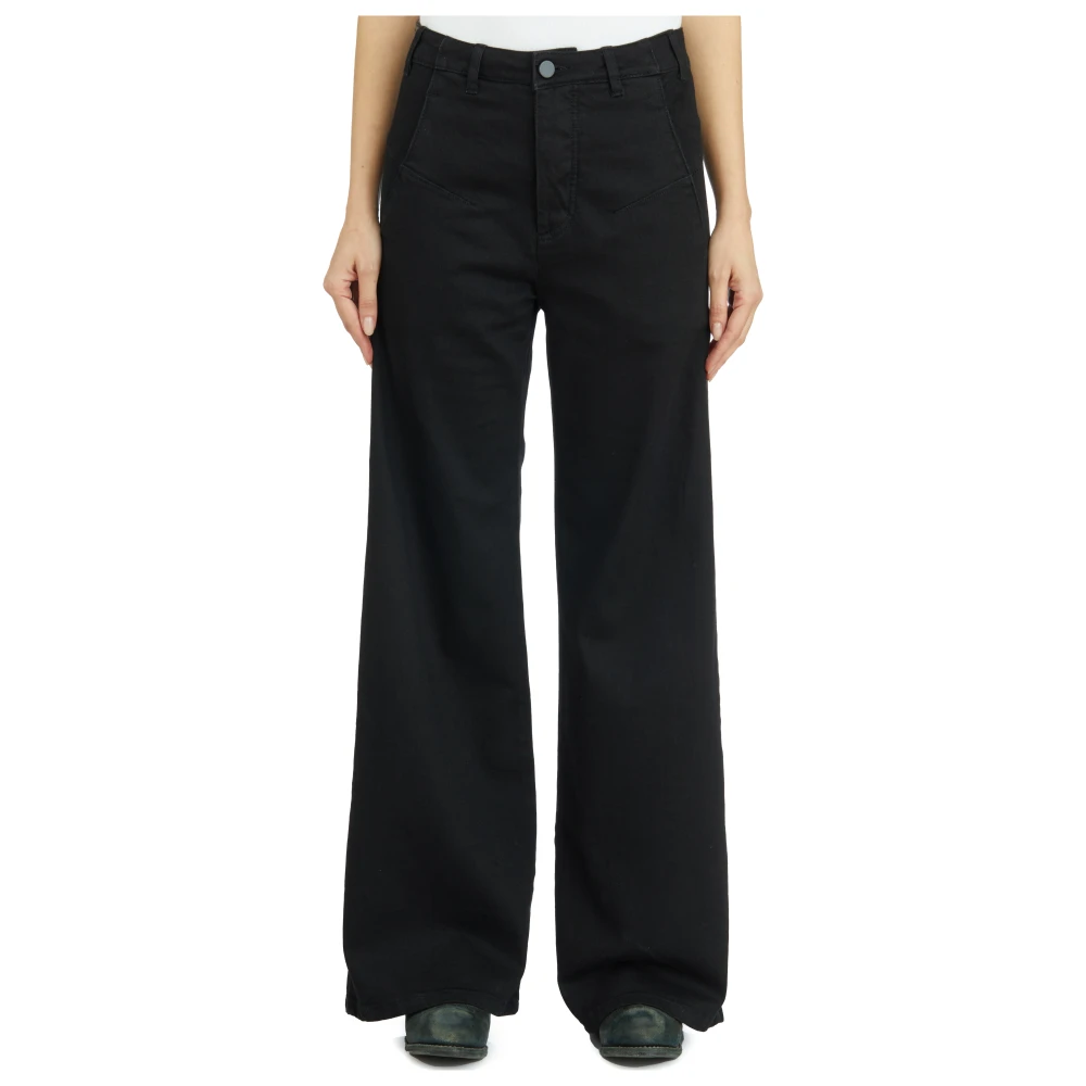 Thom Krom Wijde Pijp Denim Broek Black Dames