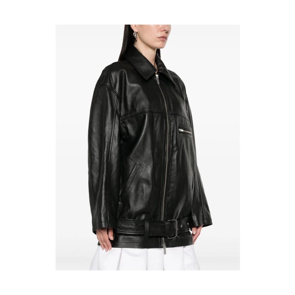 Remain Birger Christensen Zwart rits-front buitenkleding met riem Black Dames