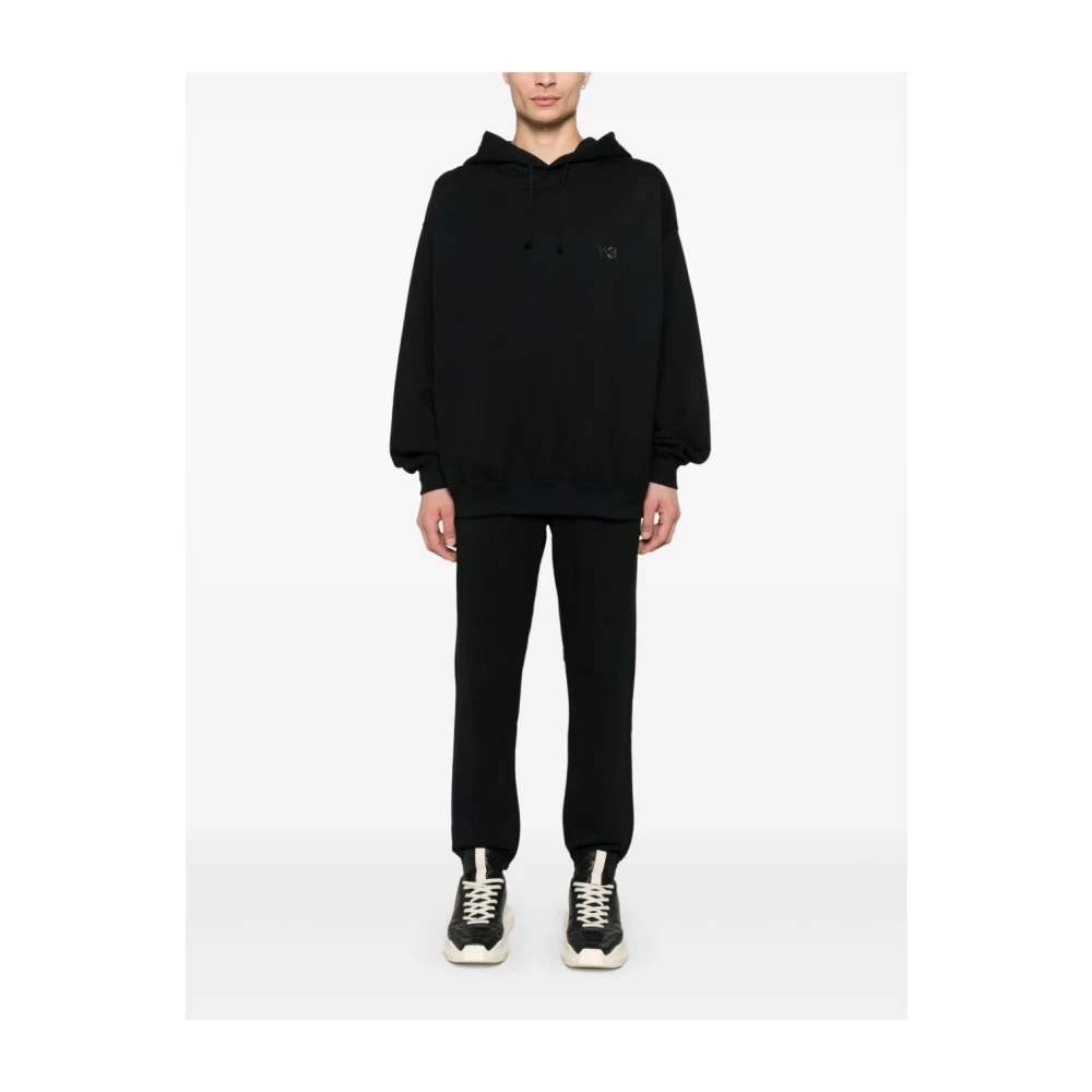Y-3 Zwarte Katoenen Modieuze Broek Black Heren