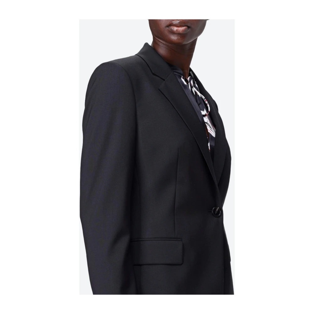 Hugo Boss Slim Fit Wollen Blazer Black Dames