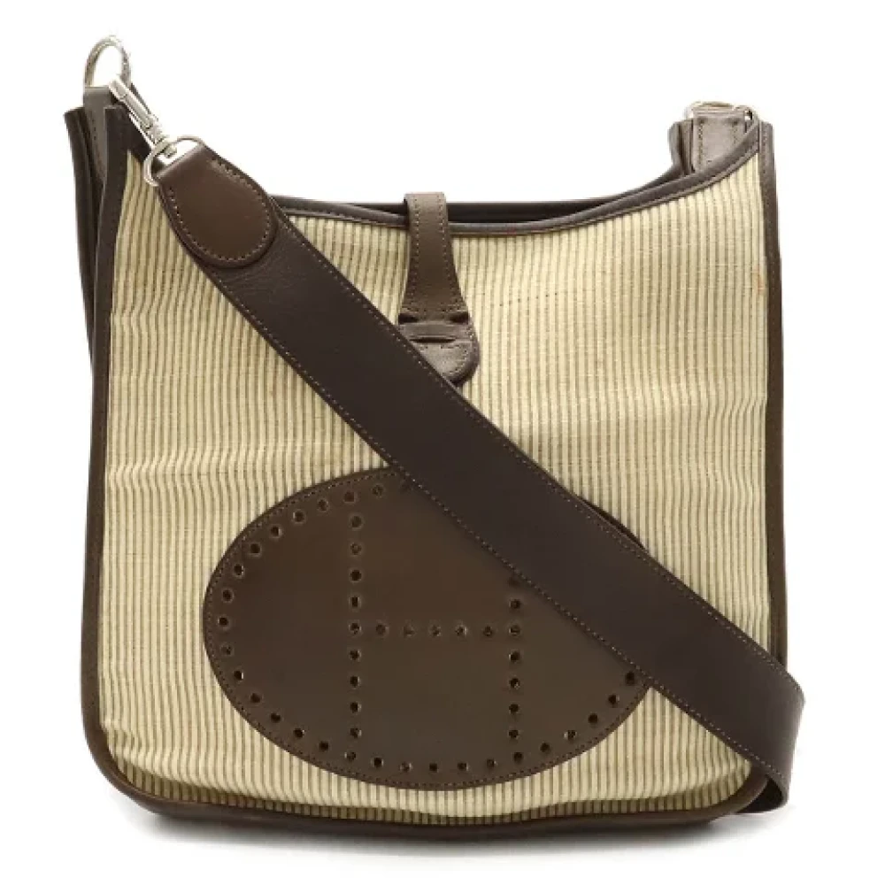 Hermès Vintage Pre-owned Leather shoulder-bags Beige Dames
