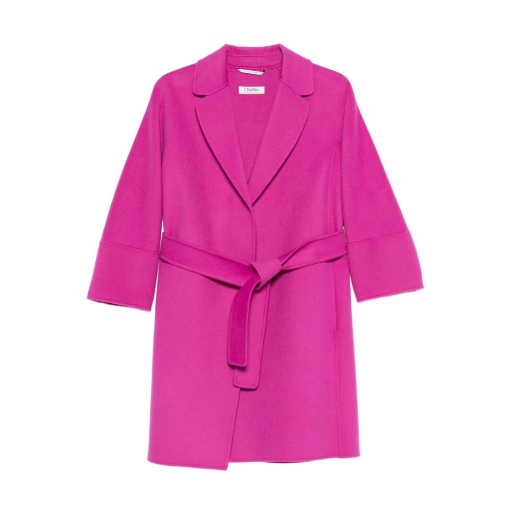 Max Mara Women's Pink Elegant Coats Collection - Belted Coats - S - Coats