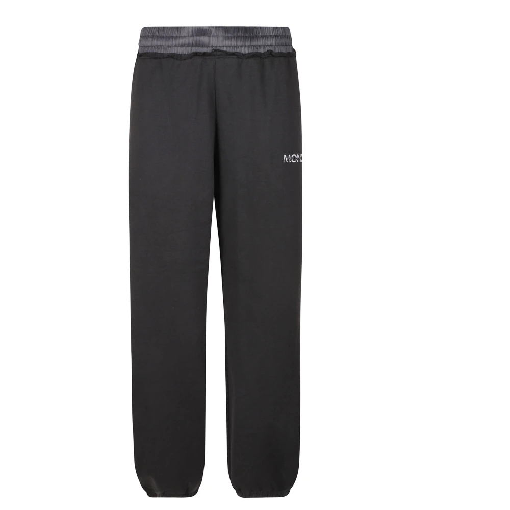 Moncler Pantalon De Jogging En Coton Avec Logo Femme Pantalons Noir 38 Fr