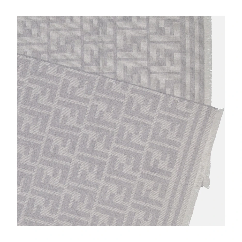 Fendi FF Sjaal Herfst-Winter Collectie 2024 Gray Heren