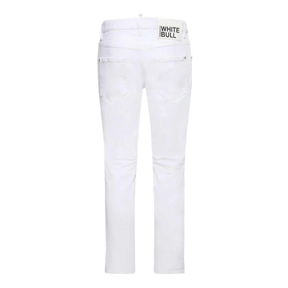 Dsquared2 Slimme Witte Denim Jeans White Heren