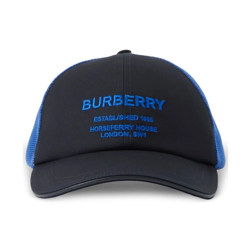 Burberry Uomo Blu - Cappellino Da Baseball Con Logo E Design A Rete - Accessories - S