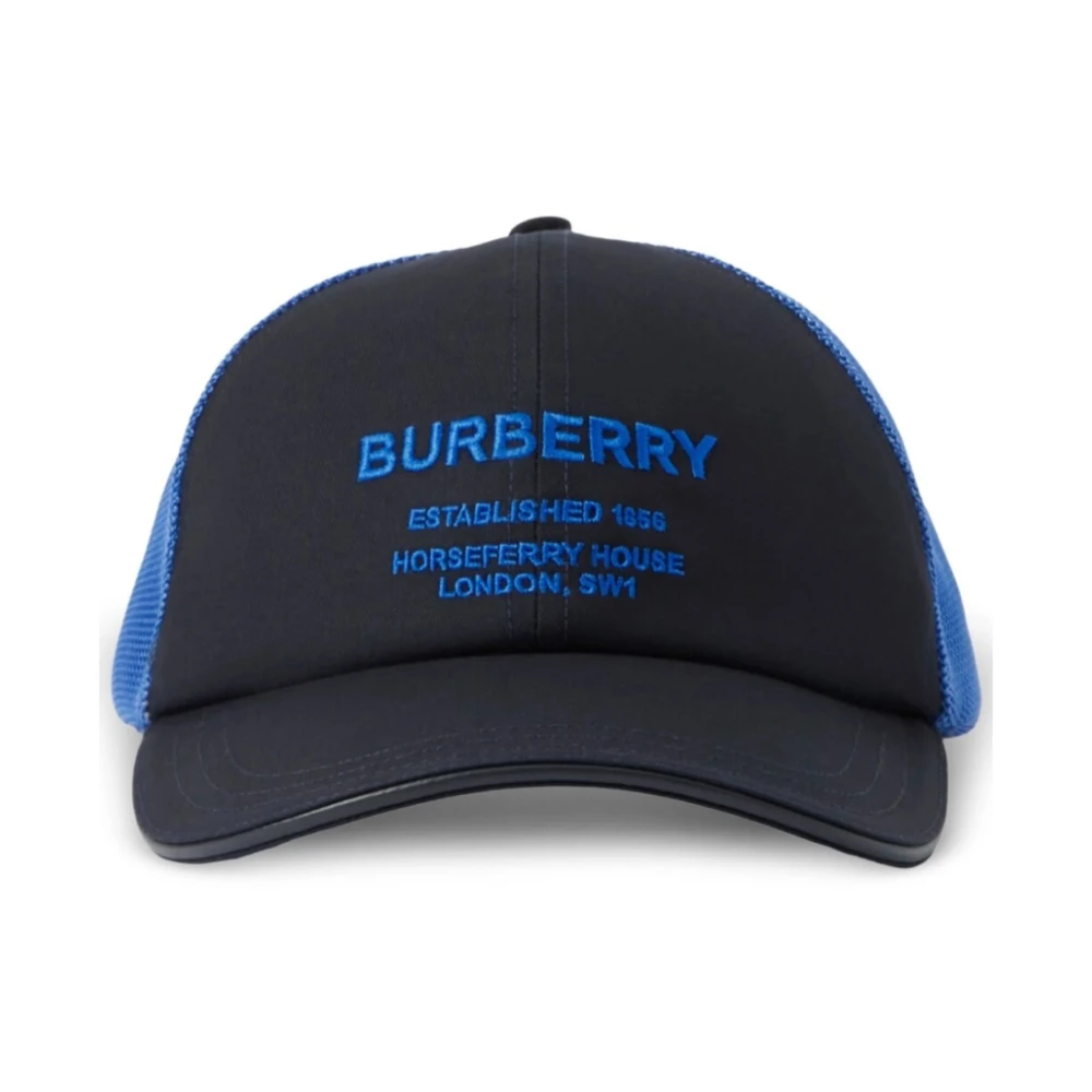 Burberry Logo Baseball Cap Navy Blue Heren