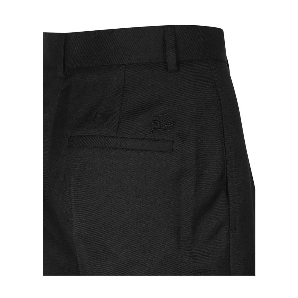 Karl Lagerfeld Wijde Geplooide Broek Black Dames