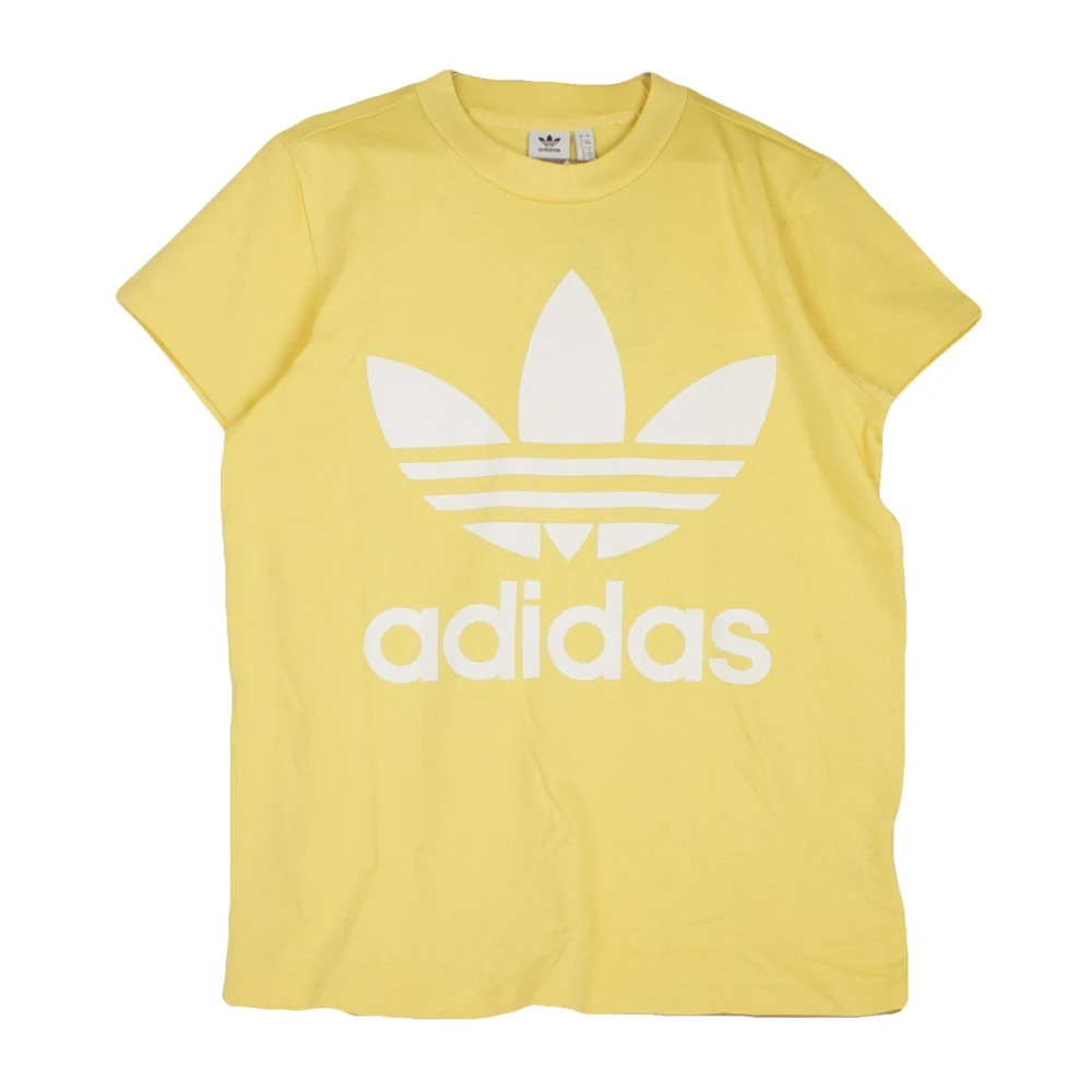 Adidas Women's Beige Training T-Shirts & Tops, Xl, Trefoil Tee T-Shirt