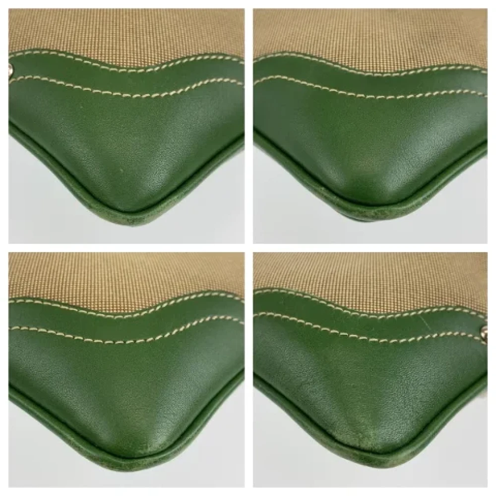 Prada Vintage Pre-owned Canvas prada-bags Beige Dames