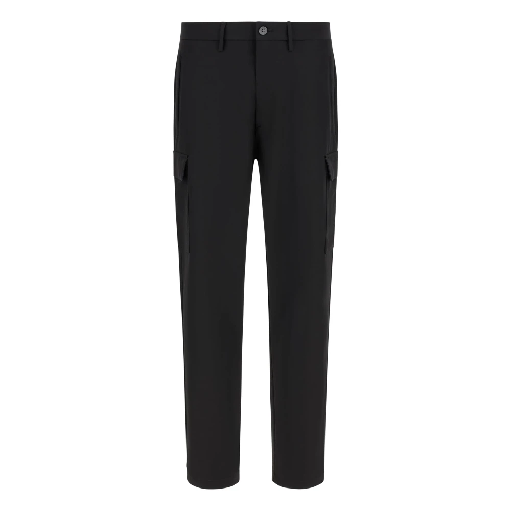 Boggi Milano B Travel Broek in zuivere reiswol Black Heren
