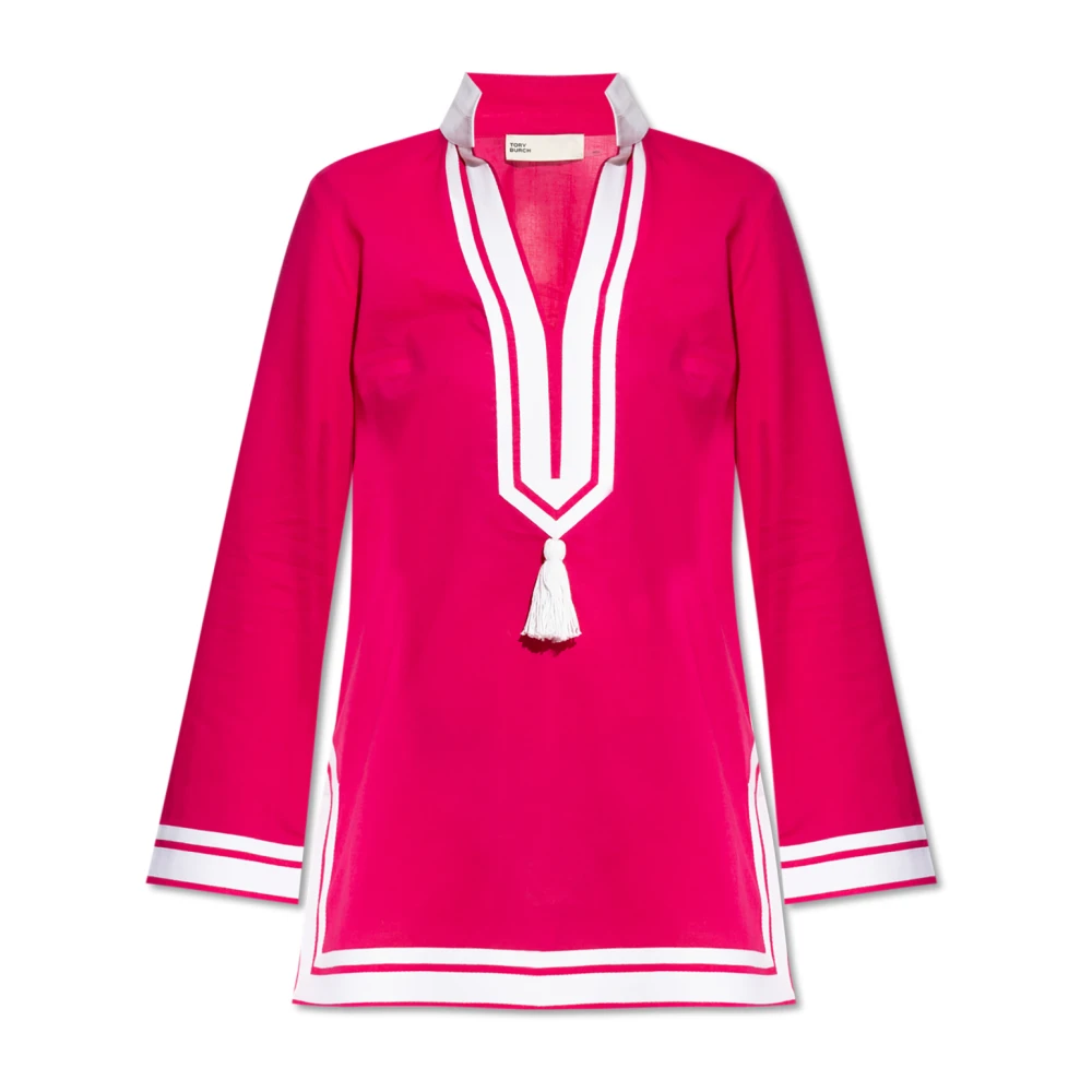 Tory Burch Women's Pink Beach Tunic - Tunics - L - Blouses & Shirts