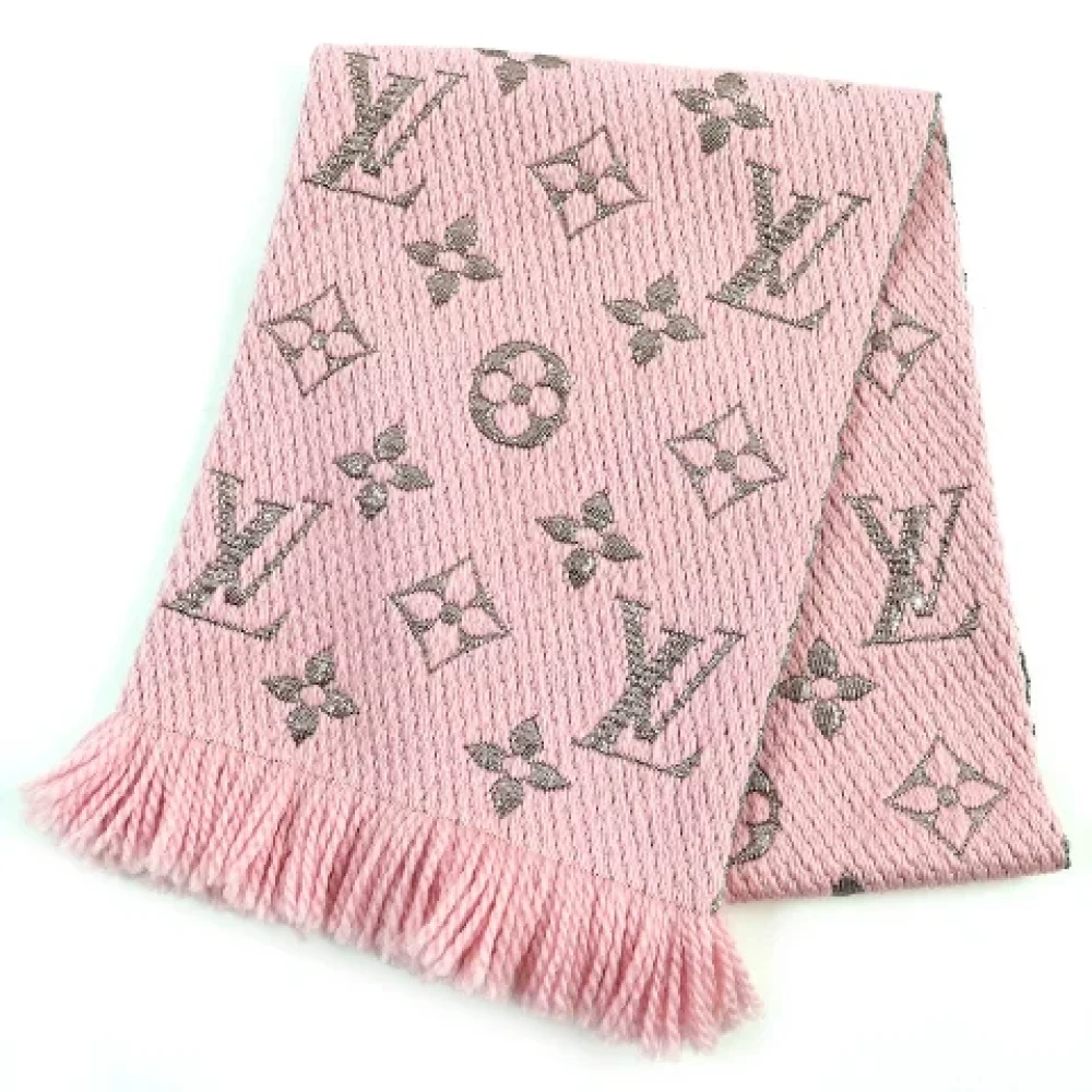 Louis Vuitton Vintage Pre-owned Wool scarves Pink Dames