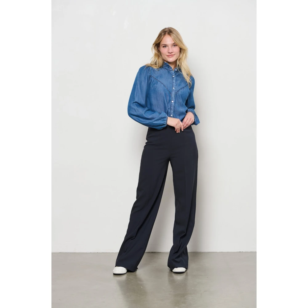 &Co Woman Wijde Broek Zomerse Stijl Blue Dames