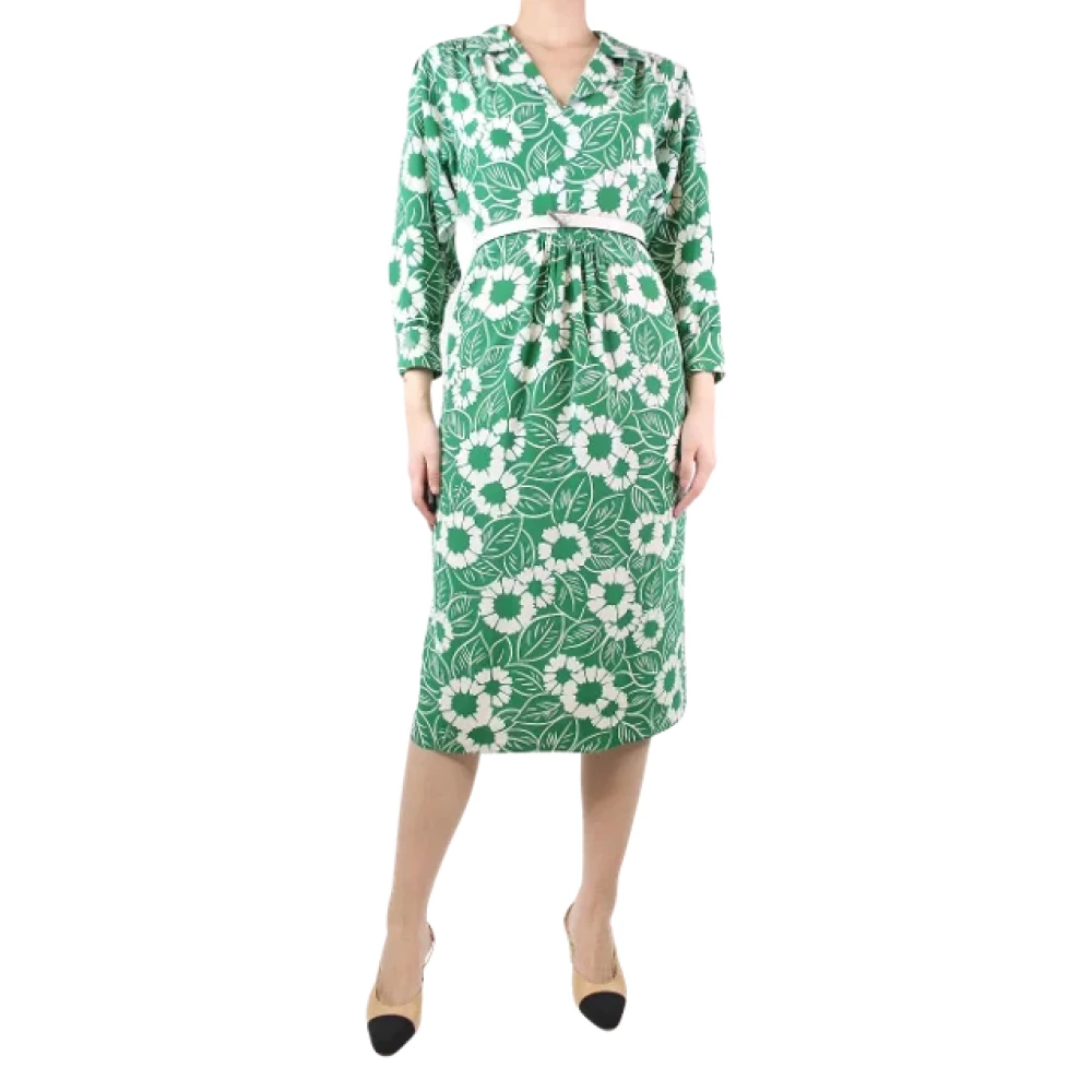 Prada Vintage Pre-owned Fabric dresses Green Dames