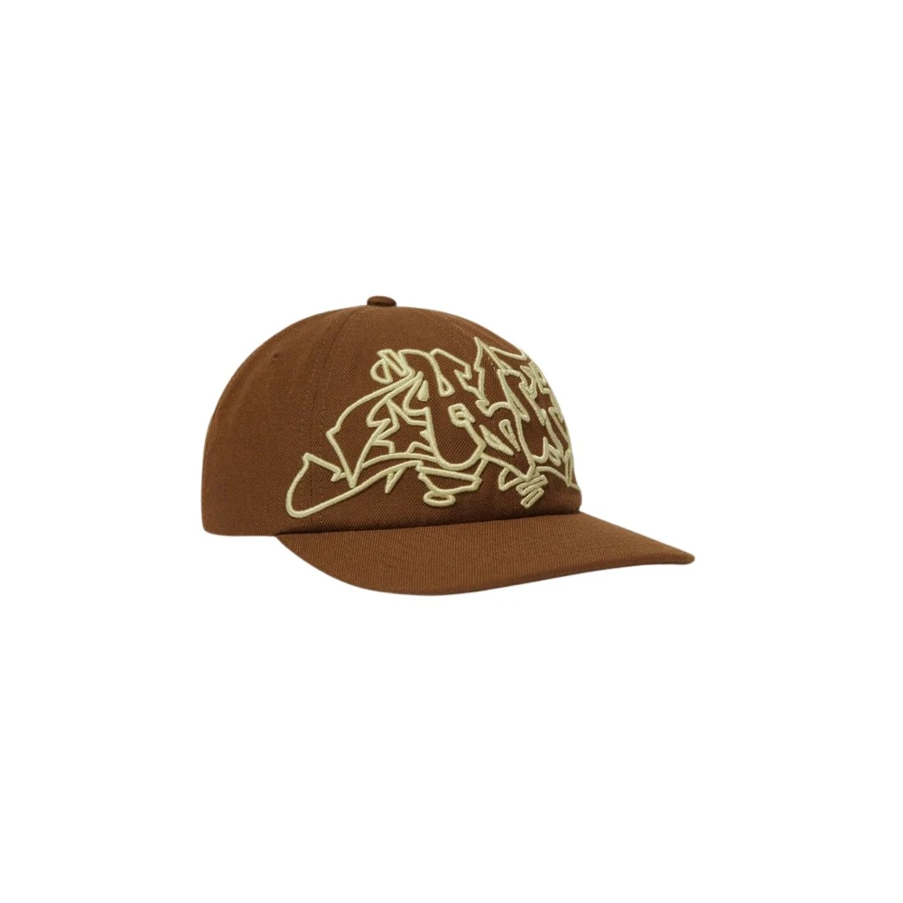 HUF Bruine Snapback Hat Outlines Brown Unisex