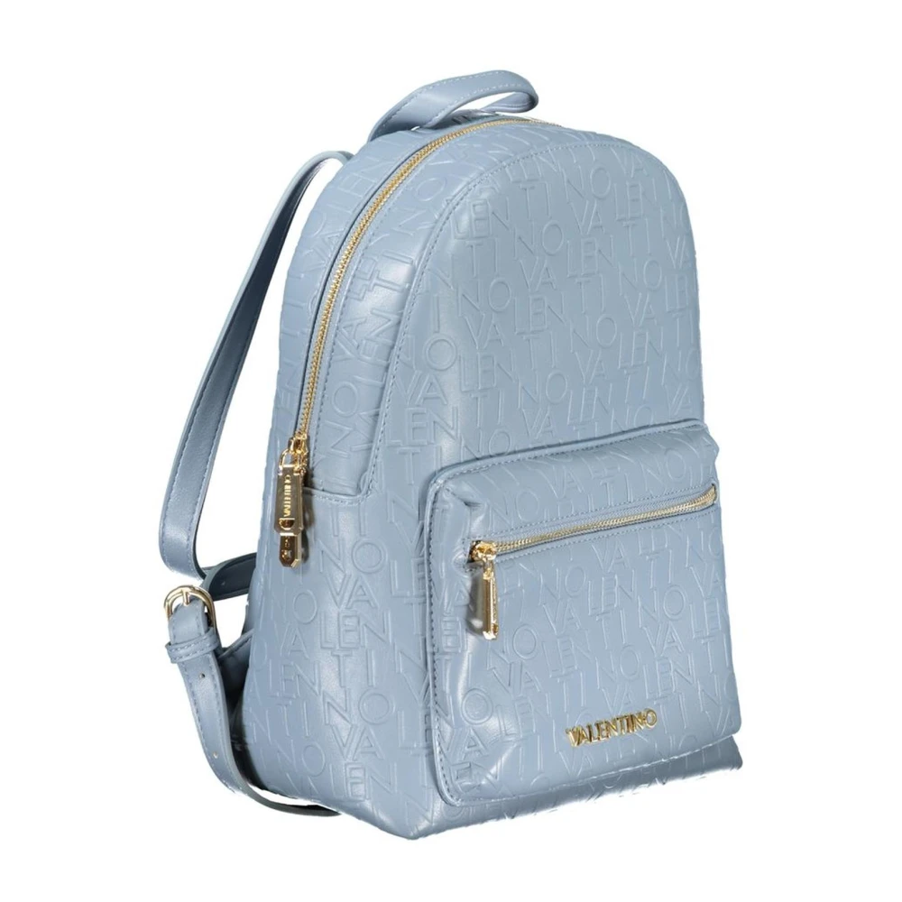 Valentino by Mario Valentino Stijlvolle Blauwe Rugzak met Meerdere Compartimenten Blue Dames
