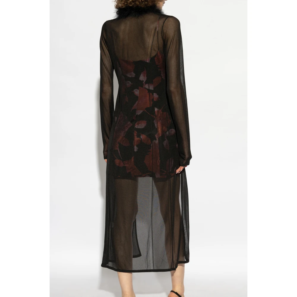 Blumarine Vest met bont Black Dames
