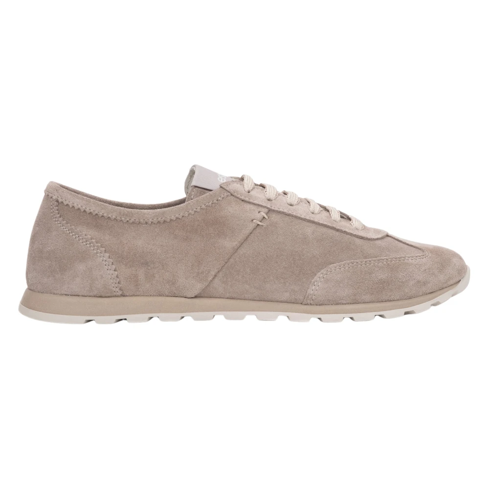 Estro Genuine Velour Low-Top Sneakers Dames Schoenen Beige