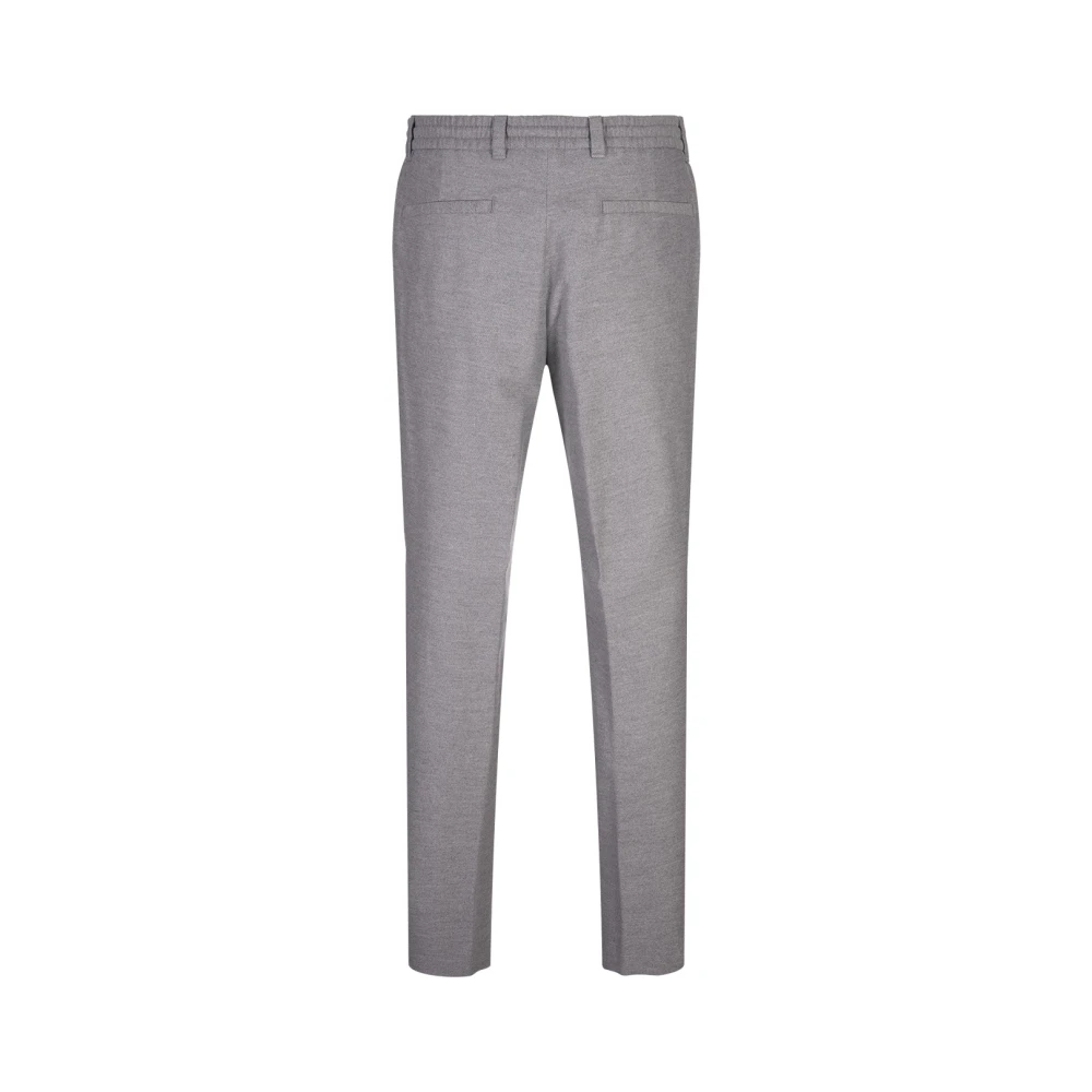 Hugo Boss Grijze Tapered Katoenen Broek Gray Heren