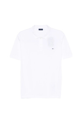 pull-blanc-a-manches-courtes-avec-col-classique