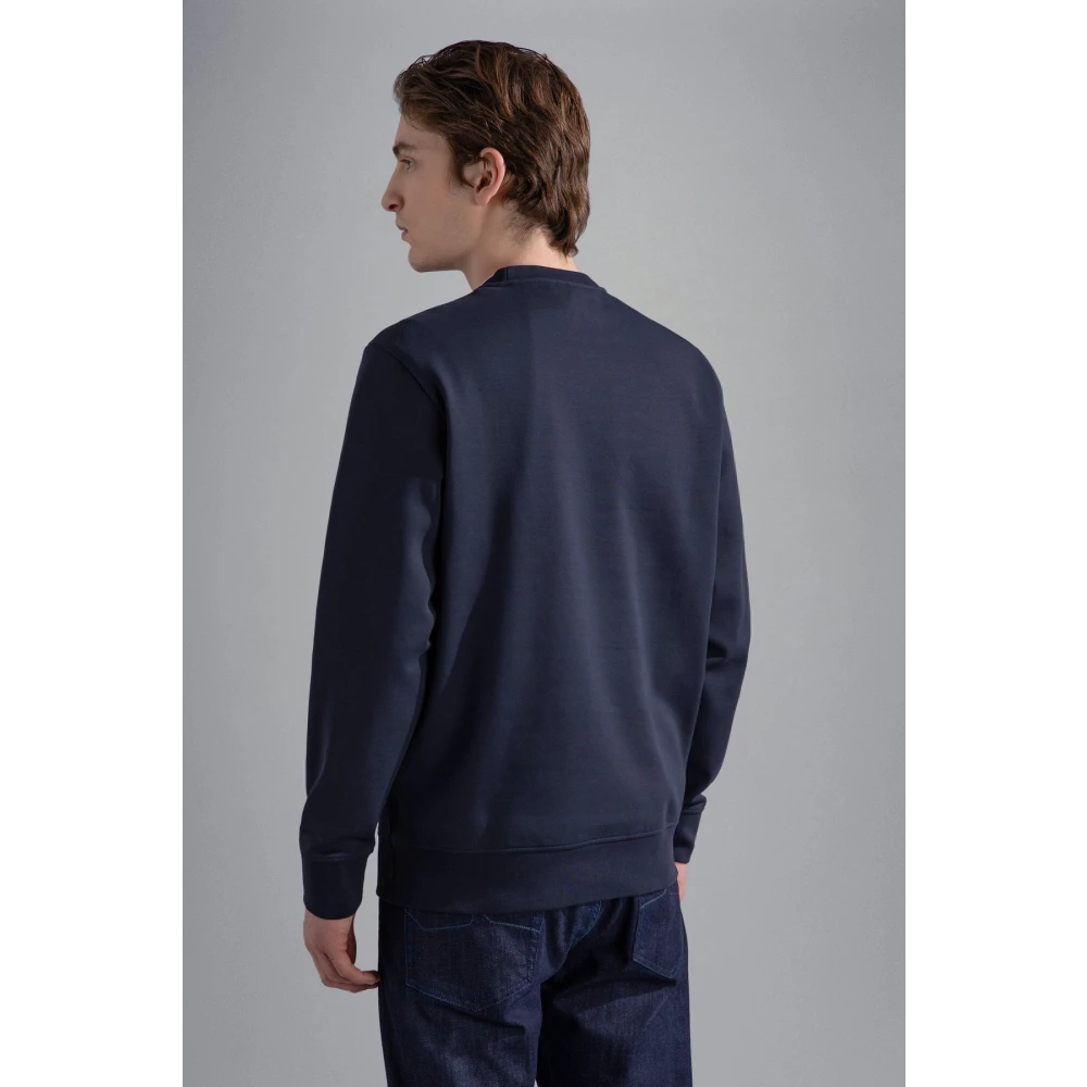 PAUL & SHARK Navy Katoenmix Regular Fit Sweatshirt Blue Heren