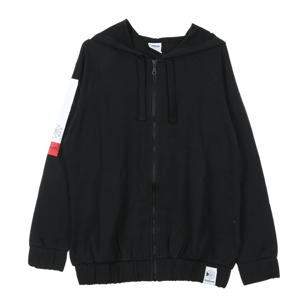 Reebok Dames Zip Hoodie Ac Ft Fz Hoodie Zwart Black Dames