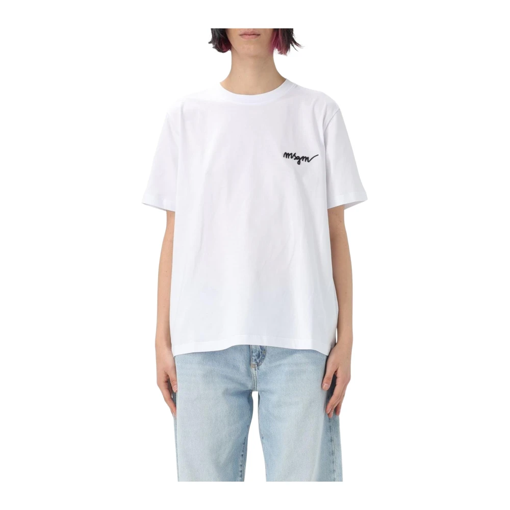 Msgm - Tops > T-Shirts - White - Msgm - Modalova