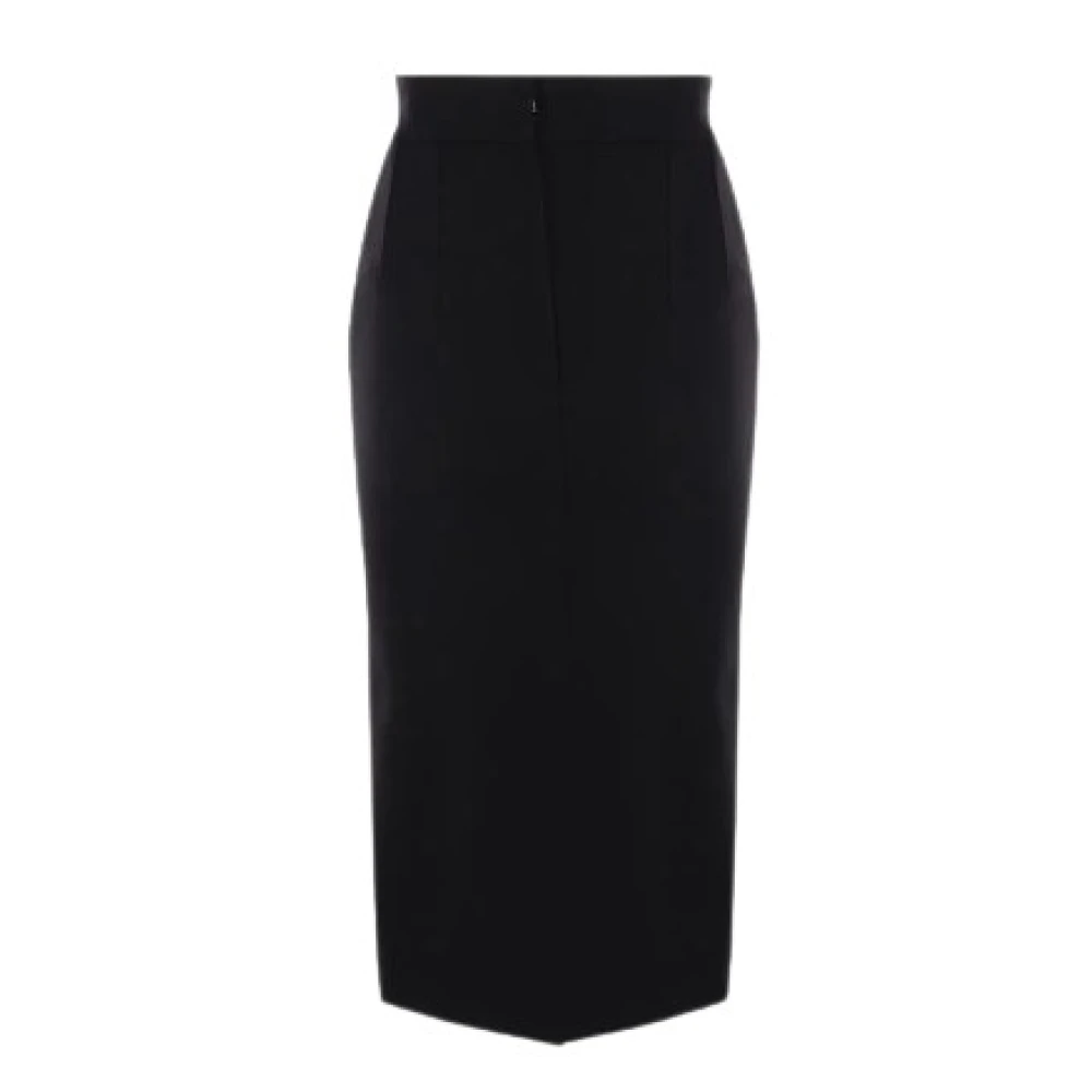 Dolce & Gabbana Luipaardprint Hoge Taille Zwarte Rok Black Dames