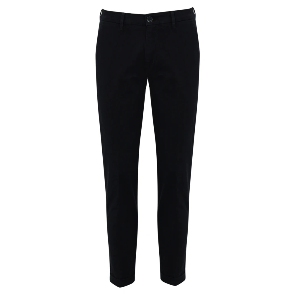 Re-Hash Blauwe Katoenen Slim Fit Broek Blue Heren