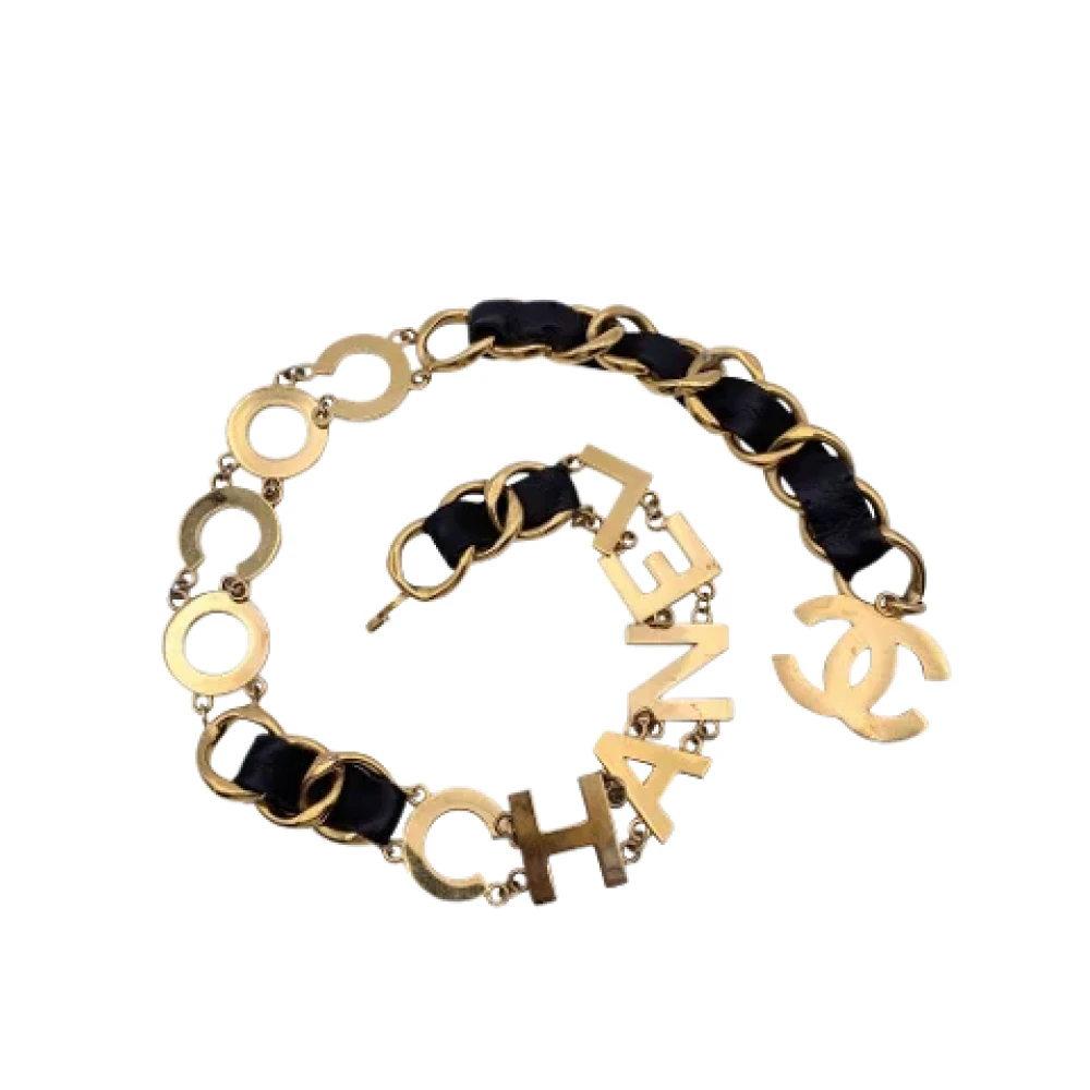 Chanel Vintage Pre-owned Leather belts Yellow Dames