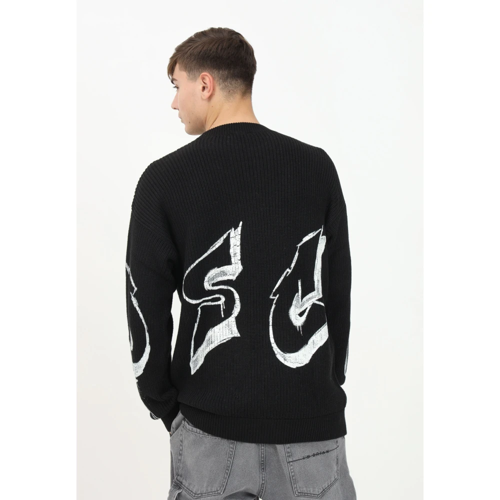 Disclaimer Grafische Zwarte Trui Mannen Herfst Winter Black Heren