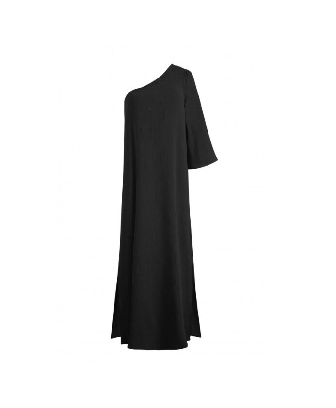 chiraze-robe-noire-asymetrique-en-coton