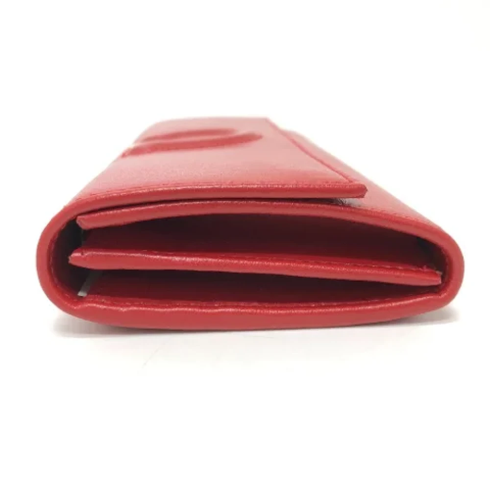 Salvatore Ferragamo Pre-owned Leather wallets Red Dames