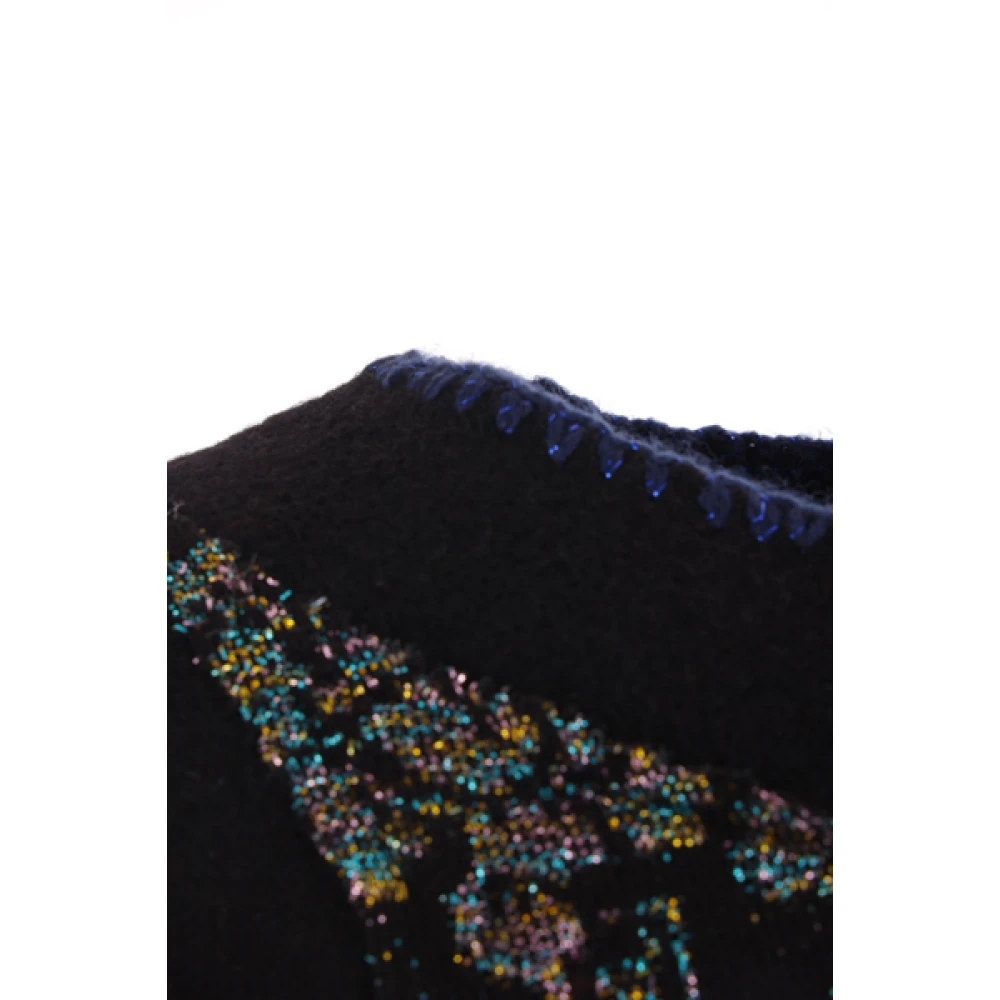 Rave Review Patchwork Wollen Trui Multicolor Dames