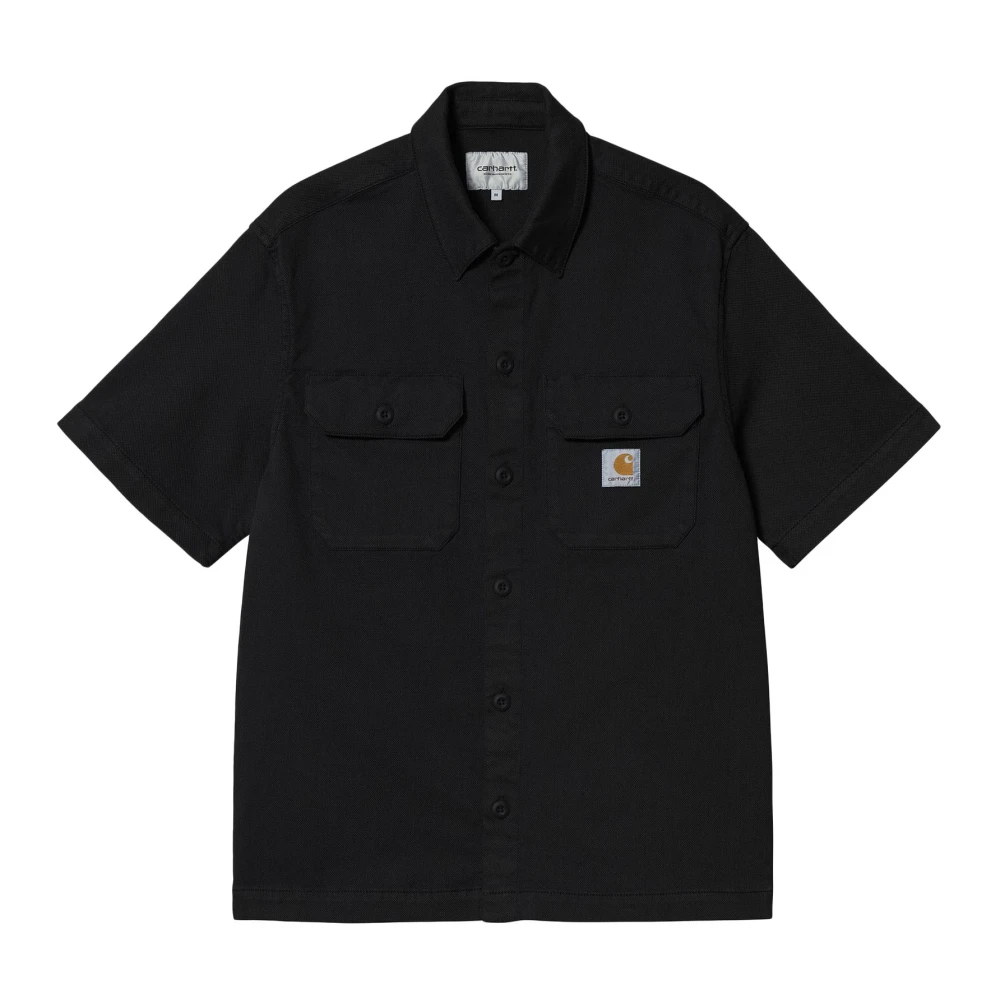 Carhartt WIP Zwarte Katoenen Shirt met Zakken Black Heren