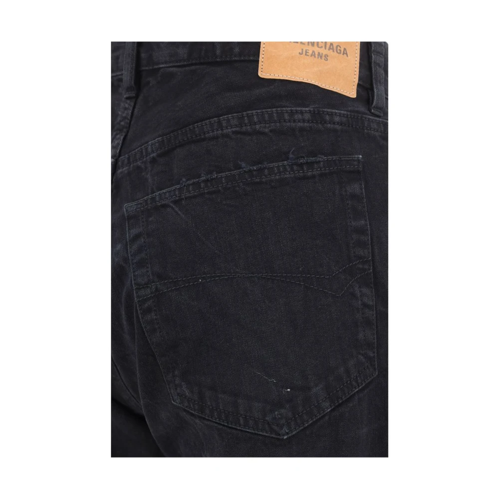 Balenciaga Vintage Denim Broek Black Dames