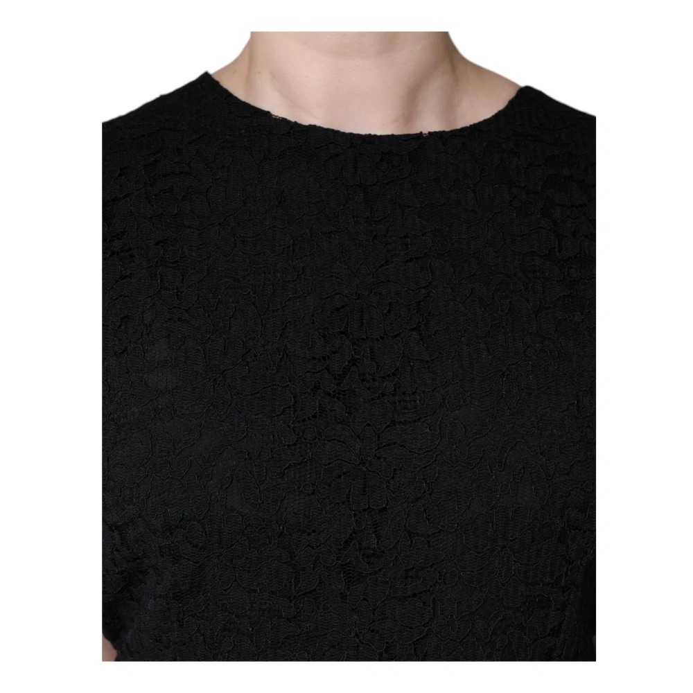 Dolce & Gabbana Zwarte Sheath Jurk met Ritssluiting Black Dames