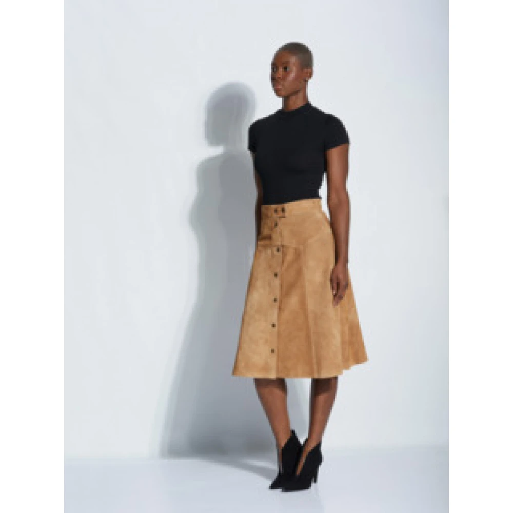 Belstaff Rock Midi Rok Beige Dames